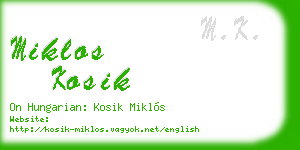 miklos kosik business card